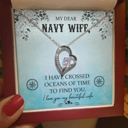 Navy WIfe Necklace