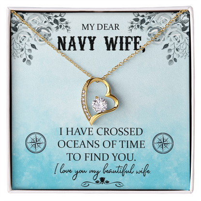 Navy WIfe Necklace