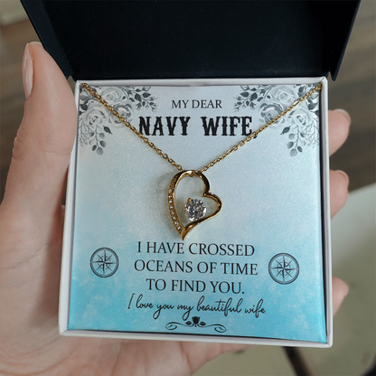 Navy WIfe Necklace